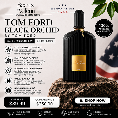 Tom Ford Black Orchid by Tom Ford Black 3.4 oz EDP Perfume - New Unsealed Box